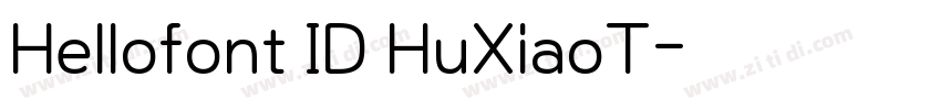 Hellofont ID HuXiaoT字体转换